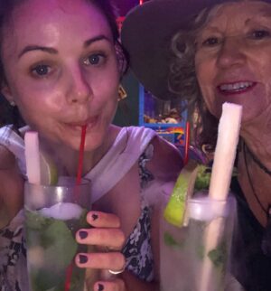 Brooke Williams Instagram - The most radiant beautiful queen holding small anxious jellyfish 😂. And not much has changed! Happy Mother’s Day Mum. You are the best human and I love you so much. Also, sheesh I have a lot of photos of us drinking. Thank you for putting up with me Mama. See you soon ❤️