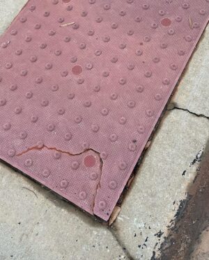 Bruce Campbell Instagram - Another in my endless series of Infrastructure Blues: shoddy work in a neighborhood that hasn’t even been completed.