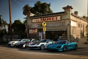 Bryan Craig Instagram - Lived here for 15 years and never been to the famous “The Fast and the Furious” Bobs market. Was cool to have the cars in front of the shop and see the smiles on everyone’s faces. We are just missing a Red Ford Lightning ! 😂 #TunanoCrust  photo 📸: @the_gtcar @pulai.photo (swipe for video) 🎥: @kalimoldavon