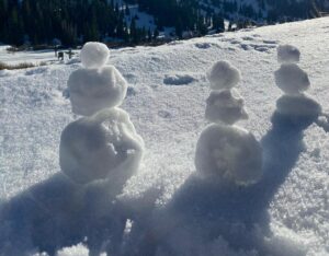 Bryan Dechart Instagram - ❄️ Snow near the top of the mountain in Utah with @amelia_rose_blaire; we had a great visit with my grandparents. We made some mini-snow people, feel free to name them.