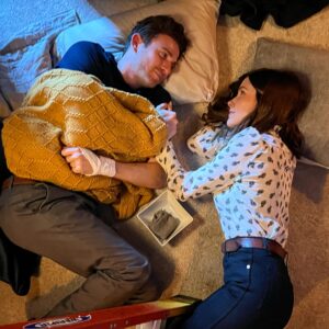 Bryan Greenberg Instagram - Behind the scenes of @junction_film with @sophiabush and @bryangreenberg Have you seen this scene between Allison and Michael yet? 😢 Rent or buy Junction on @appletv or @primevideo now.