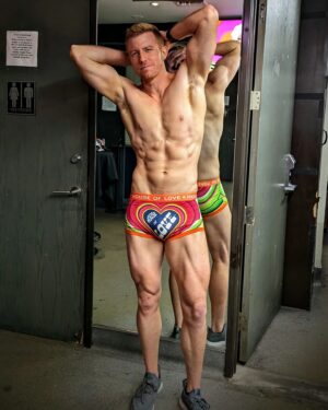 Bryce Eilenberg Instagram - Another day at work after work.  Passing out drinks and hats and underwear.