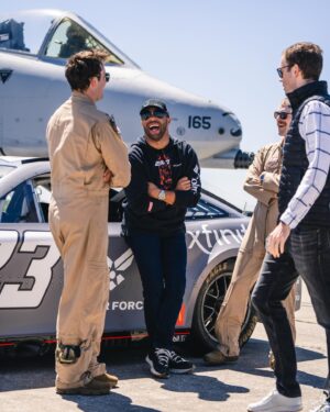 Bubba Wallace Instagram - Bubba Wallace spent some time at the Dover Air Force Base ahead of this weekend’s race in Delaware. We appreciate the time the U.S. Air Force spent with us and hope to go as fast as Xfinity. #FlyFightWin #ForwardTogether