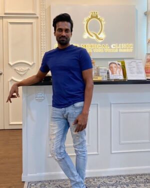 C. Kumaresan Instagram - I can literally never get over on how my skin looks after profacial and RFV- shape treatment . 

Profacial treatment basically removes the white head, black heads and impurities .

The RF V Shape is painless and i could see the immediate result  after the treatment 

Amazing hospitality! Definitely coming back!Thank you @queensclinic . Special thanks to Dr Wanie