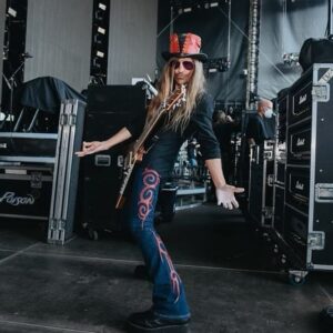 C.C. DeVille Instagram - if you look closely you will see the great guitar tech Tom Weber and road cases full of Marshalls !!!
That’s some combination !!
I guess I’m just the fluff !!!
So blessed !!
( not to mention the GMP Guitars !! )