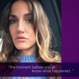 Cait Alexander Instagram - Moment before …. ⚖️💜💜💜 thank you to everyone for all the support these past years. I wouldn’t be here without you all- stay tuned. #justice #canada #no #secrets #domestic #violence #standwithcait #istandwithcait #notimeforjustice