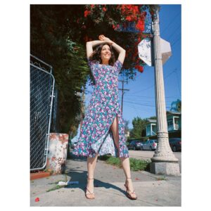 Caitlin McGee Instagram - 🦩🦩🦩
@thenoemimagazine link in bio
.
.
.
.
& get you a MU artist who’s also a profesh photographer @kendalfedail 👄 
💁🏻‍♀️ @kikihaircutter 
👗 @andotherstories 
👠 @jeffreycampbell