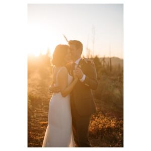 Caitlin McGee Instagram - Happy Anniversary P 🤎 really glad I married someone as unhinged as I am who’s down to renovate a house, get married and have a baby all in year. Guess we’re making up for lost time? Cheers to my one that *almost* got away 🥂 ps I like your butt.