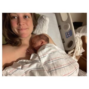 Caitlin McGee Instagram - I love her so much it makes my heart hurt. Juniper McGee Woodall not to be weird but we’re obsessed with you. Very happy to be your Mom lil bug 🤍🐛🥹
