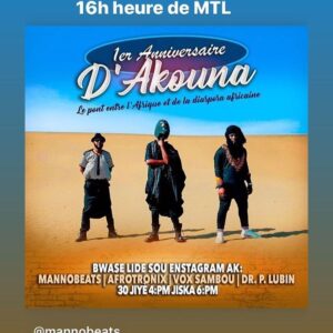 Caleb Rimtobaye Instagram - @ 4pm We will chat with @mannobeats  and @voxsambou la famille !