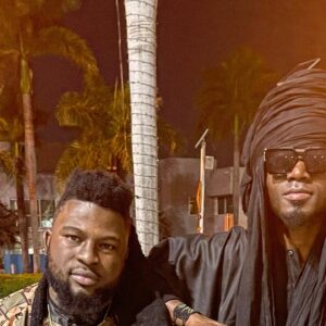 Caleb Rimtobaye Instagram - We won the international artist of the year 2021 @ phma, congrats to mi bro @mannobeats  for his work for the Haitian community