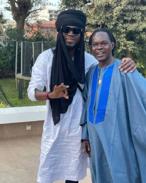 Caleb Rimtobaye Instagram - So glad to jam with the legend @babamaaaal , great things are coming on the way la famille