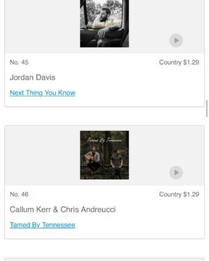 Callum Kerr Instagram - Someone messaged me that we made it to #14 (rumors have it #12 at one point) on the iTunes UK country charts, and then I check the US country iTunes chart and we’re debuting at number 46! With some pretty decent neighbors in @taylorswift and @jordandavisofficial 👏🏼 best Xmas gift ever - thanks y’all so much for downloading and buying. Let’s see how high we can take it! @chrisamusicofficial #countrymusic #scottish #takingovertheworld