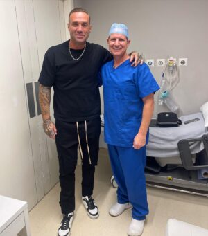 Calum Best Instagram - A big thank you to my friend and doctor @paulbanwell …

I have a fair few moles , and as a young lad I had a few removed for precaution ..
Cut to now , I’ve had a few people mention getting them checked so it’s been on my mind for years .
Finally I went to see Paul to see if I had anything to worry about , for precaution due to how a few looked we decided to take two off my face and one off my back.

Dr Paul leads the way in skin care and skin cancer knowledge In the UK so I knew I was in very safe hands, a little anaesthetic and I was numb and the job was done in minutes , face bandaged fof a week and I’m now fresh as a daisy and can now worry less !

Thank you @paulbanwell and his whole team at @seymourclinic 🤝❤️
@sa_comms