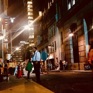 Cameron Britton Instagram - Just found this gem, my wife and I together on the set of #umbrellaacademy and @thebrownartist snapped a beautiful pick. I looooove my wife, and I miss that show. #netflix #hazelandchacha #streetphotography #hairandmakeup