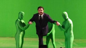 Cameron Britton Instagram - I threw out my back, reminded me of the throwback of the ice cream truck throwing Hazel back. #umbrellaacademy #dadjokes #greenscreen #netflix #hazelandchacha