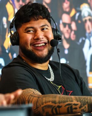 Cameron Heyward Instagram - @camhey97 welcomes @ptwilsonn & @troyfautanu to his @notjustfootball podcast 🎙️