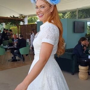 Camilla Kerslake Instagram - Last years #RoyalAscot look 🐎 
👒 @missbsmillinery
👗 @crewclothing