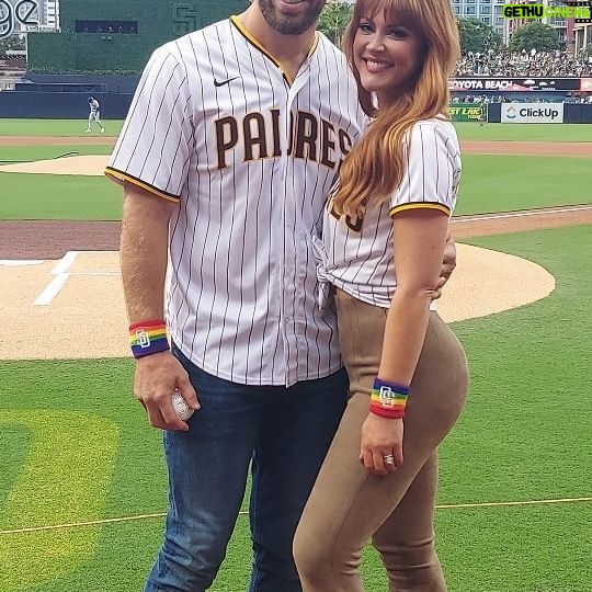 Camilla Kerslake - 3 Likes - US #Anthem singing with my ride or die 2 years ago today @padres @chrisrobshawrugby #thestarspangledbanner #Baseball