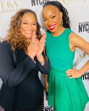 Camille A. Brown Instagram - Last week was amazing!!! I am absolutely thrilled and honored to receive the @chitaawards for my work on @hellskitchenbway !!! THANK YOU for this award!Congratulations to all the nominees and awardees especially @nez_davis,  the dance ensemble of HK,  @mayte_n @tilly_ek ! Much gratitude to @aliciakeys Michael Greif, @saymorediaz and my team @rickeytripp @sfaithb2 @kamilleupshaw @nasha415 .

I dedicated the award to Georgiana Pickett- a tremendous force in the arts who was one of the first people I told (back in 2010) that I wanted to try working in the musical theater/commercial arena. She encouraged me to speak my aspirations into existence. Lifting her name up always and forever. Georgiana, THANK YOU for encouraging me to keep dreaming!!!

Photo 2 @therealdebbieallen 
Photo 3 @bebeneuwirth 
Photo 4 @lapope48 
Photo 5 @robertwlafosse 
Photo 6 Mayte Natalio
Photo 7 @lorraine.brown.9634

Make up @harristevenb 
Styled by @jakesokoloff