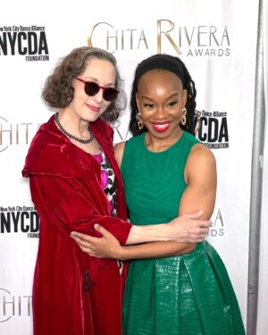 Camille A. Brown Instagram - Last week was amazing!!! I am absolutely thrilled and honored to receive the @chitaawards for my work on @hellskitchenbway !!! THANK YOU for this award!Congratulations to all the nominees and awardees especially @nez_davis,  the dance ensemble of HK,  @mayte_n @tilly_ek ! Much gratitude to @aliciakeys Michael Greif, @saymorediaz and my team @rickeytripp @sfaithb2 @kamilleupshaw @nasha415 .

I dedicated the award to Georgiana Pickett- a tremendous force in the arts who was one of the first people I told (back in 2010) that I wanted to try working in the musical theater/commercial arena. She encouraged me to speak my aspirations into existence. Lifting her name up always and forever. Georgiana, THANK YOU for encouraging me to keep dreaming!!!

Photo 2 @therealdebbieallen 
Photo 3 @bebeneuwirth 
Photo 4 @lapope48 
Photo 5 @robertwlafosse 
Photo 6 Mayte Natalio
Photo 7 @lorraine.brown.9634

Make up @harristevenb 
Styled by @jakesokoloff