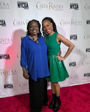 Camille A. Brown Instagram - Last week was amazing!!! I am absolutely thrilled and honored to receive the @chitaawards for my work on @hellskitchenbway !!! THANK YOU for this award!Congratulations to all the nominees and awardees especially @nez_davis,  the dance ensemble of HK,  @mayte_n @tilly_ek ! Much gratitude to @aliciakeys Michael Greif, @saymorediaz and my team @rickeytripp @sfaithb2 @kamilleupshaw @nasha415 .

I dedicated the award to Georgiana Pickett- a tremendous force in the arts who was one of the first people I told (back in 2010) that I wanted to try working in the musical theater/commercial arena. She encouraged me to speak my aspirations into existence. Lifting her name up always and forever. Georgiana, THANK YOU for encouraging me to keep dreaming!!!

Photo 2 @therealdebbieallen 
Photo 3 @bebeneuwirth 
Photo 4 @lapope48 
Photo 5 @robertwlafosse 
Photo 6 Mayte Natalio
Photo 7 @lorraine.brown.9634

Make up @harristevenb 
Styled by @jakesokoloff