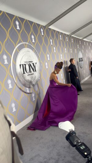 Camille A. Brown Instagram - On the red carpet @thetonyawards 2022!!! Congratulations to everyone on this day! I am very honored by nominations for Direction and Choreography for my Broadway Directorial debut and thrilled to be in these categories with amazing artists!!! Shout out to @lileanablaincruzofficial !!! Black women representing in the Best Direction of a Play category✊🏽Shout out to the amazing creative team and cast of FCG!!! I am so proud of our 7 nominations! Special thanks to @carolinaherrera for this amazing dress!!! Much love to my glam squad @jakesokoloff @harristevenb  and publicist @lisagoldbergpr and @lilypadr .And to my mom, THANK YOU for introducing me to musical theater. You are my rock and I am so thankful for you. Congratulations to EVERYONE who made theater during the pandemic. Let’s keep making art because it heals!
