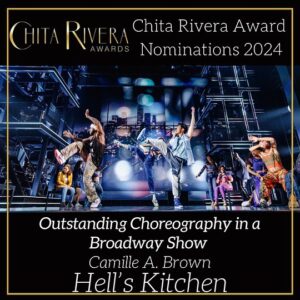 Camille A. Brown Instagram - THANK YOU, @dramadeskawards and @chitaawards for these nominations!!!
And shout out to @shobean @therealkecialewis @maleahjoimoon @nez_davis, @hellskitchenbway dance ensemble, and @peternigrini for their nominations!!!