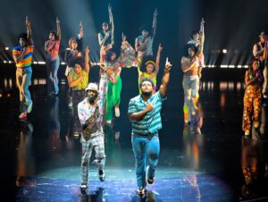 Camille A. Brown Instagram - HAPPY OPENING to the cast, creative team, and production crew of Hippest Trip- The Soul Train musical- Written by @domorisseau Directed by @kamilahf  Music Supervision, Orchestrations, and Arrangements by @kennyjseymour , and Choreographed by cab ☺️ My parents remember the very first airing of Soul Train. It was the first time they had seen reflections of themselves moving and grooving in a space all their own that shined with excellence. They passed their love for the show onto me. It had a tremendous impact on my love of social dance and how it is history in motion. It has been my honor to be the choreographer for this musical, to celebrate the legacy of Soul Train, to lift up the incomparable dancers who moved with bold creativity and innovation, celebrate the African diasporic language, and to create in a space filled with both joy and rigor. Kamilah and Dominique have always been inspirations to me as Black women navigating the arts, but to be in the space of collaboration with them has truly lifted and encouraged my spirit. I thank them for their sisterhood. Shout out to my team @adesolaosakalumi and @rickeytripp . Thank you for your love, your laughter, and your care. Thank you for having my back and always lookin out. I love us. Shout out to the amazing @zanemark . I am so thankful for your love and support. Thank you @moncelldurden for being with us during the early stages. 
To the cast, thank you for putting ALL of yourselves in the space every time- for trusting the destination and always being so encouraging throughout the process. Your affirmations helped me so much! 

Special thanks to Richard Gay, Jeffrey Tick, Matt Weaver, Tony Cornelius, and Pam Brown. Thank you for the journey and inspiration. 

Cheers to the cast of Hippest Trip for keeping the legacy alive and cheers to all those souls who kept Soul Train alive for so many decades.
This show is a celebration of legacy. IT’S TIME TO GET DOWN as we lift it up!

Photo courtesy of ACT 

 @jasonsherwooddesign (Scenic Designer), @dedeayitedesign (Costume Designer), @jen.schriever   (Lighting Designer), @siraaronrhyne (Projection Designer), Mia Neal (Wigs Designer) 

Continued in the comments!!