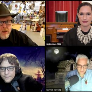 Cara Santa Maria Instagram - No place to wear my Halloween costume this year, but at least I got to represent my hero during a @theskepticsguide livestream yesterday. #RBG #RestInPower #Idissent #WhenThereAreNine
