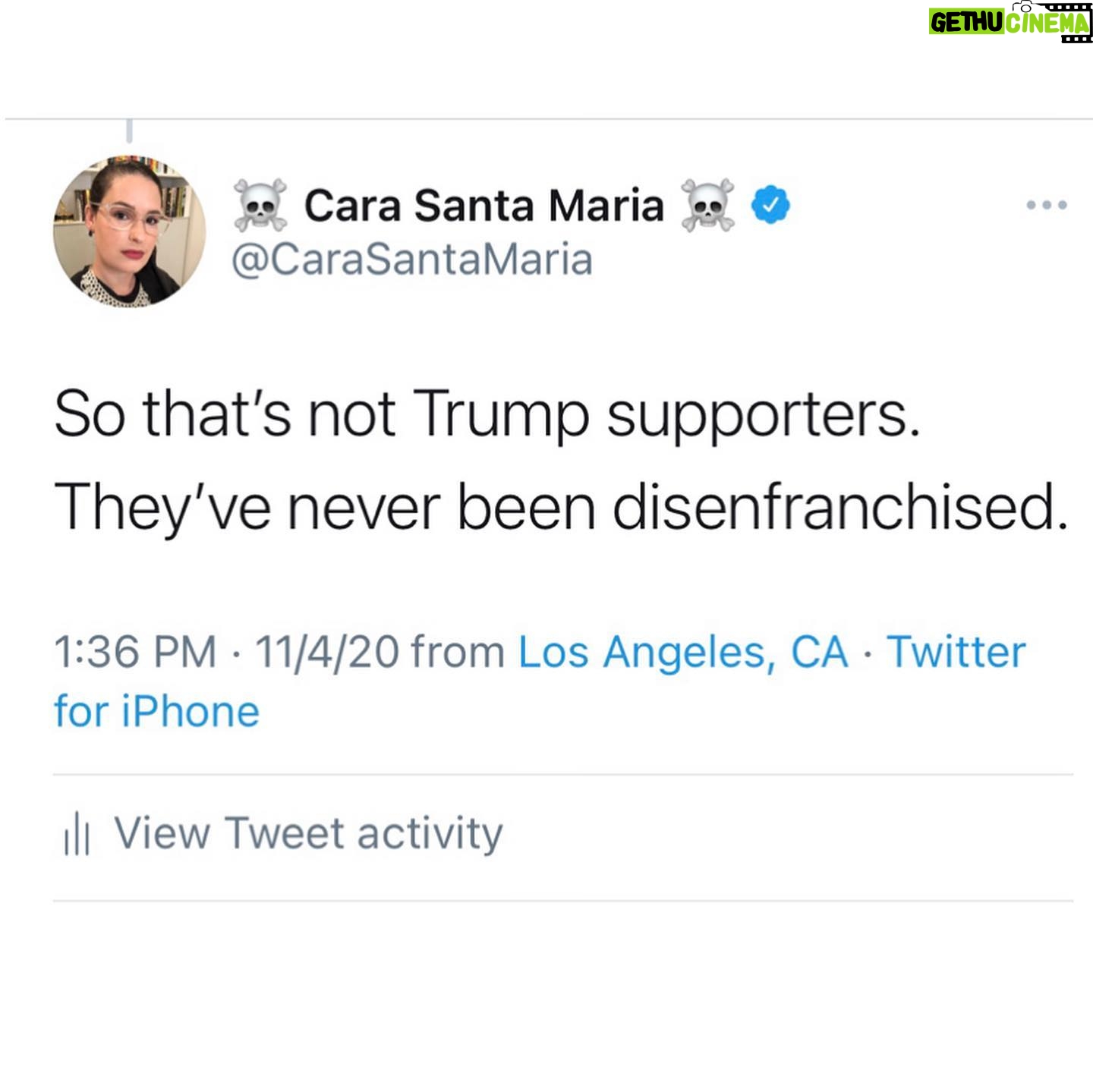Cara Santa Maria - 4.2K Likes - #Disenfranchisement. #Trump #DoubleSpeak #SocialJustice #BLM