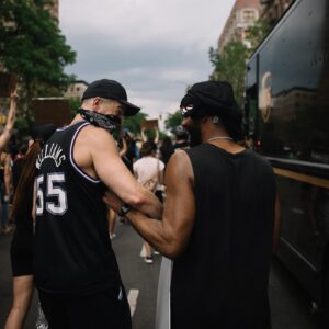 Carl Lentz Instagram - FAITHFUL FRIEND FRIDAY.. Its easy to take great things in this life, for granted.  Especially in relationships, we tend to give attention and time to what is a problem and don’t adequately thank or acknowledge people in our lives that ARE ACTUALLY HELPFUL AND CONSISTENT! Birthdays and holidays cant be the only time we let ppl know they are loved.  I think #faithfulfriendfriday should be a thing.  So today, I want @anthonypjdavis to know how much I love him! The first 3 people I met when we landed in Brooklyn over 10 years ago were @deeveekashi @djclue (who I thought was R&B legend Ginuwine, initially) and @anthonypjdavis in that order.  Thankfully all 3 are still family to me and PJ is one of the most loyal, low maintenance, creative, deeply compassionate people I have ever known. He is “true New York” born and raised in QUEENS and has taught me, “true VIRGINIA” so much about this city and the people in it over the years. He also saved my life one night at a club, but that story is for another day! Thank you PJ, for being a faithful friend. I love and appreciate you and this family is better because of you.. 
If you have a faithful friend, tag them on this, call them, thank them for being just that. Life is way to short, to withhold thanks and appreciation from anybody..
#occupyallstreets 
#faithfulfriendfriday
OH ALSO!!!
Thanks to @michellespalafox the legend for capturing these photos from a special day where we marched for Peace and said things like “BLACK LIVES MATTER”. You know, the sentence that means “BLACK LIVES MATTER” and is not owned by any particular group or organization, perfectly reasonable and logical to say, no matter how many people try to convince you that somehow saying this sentence makes you a marxist endorsing, anti police, left leaning liberal loving, demonically powered and politically motivated activist pseudo warrior.  It does not.  Those people have always been wrong, and saying “BLACK LIVES MATTER” will always matter. #blacklivesmatter