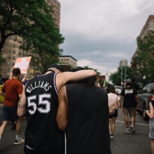 Carl Lentz Instagram - FAITHFUL FRIEND FRIDAY.. Its easy to take great things in this life, for granted.  Especially in relationships, we tend to give attention and time to what is a problem and don’t adequately thank or acknowledge people in our lives that ARE ACTUALLY HELPFUL AND CONSISTENT! Birthdays and holidays cant be the only time we let ppl know they are loved.  I think #faithfulfriendfriday should be a thing.  So today, I want @anthonypjdavis to know how much I love him! The first 3 people I met when we landed in Brooklyn over 10 years ago were @deeveekashi @djclue (who I thought was R&B legend Ginuwine, initially) and @anthonypjdavis in that order.  Thankfully all 3 are still family to me and PJ is one of the most loyal, low maintenance, creative, deeply compassionate people I have ever known. He is “true New York” born and raised in QUEENS and has taught me, “true VIRGINIA” so much about this city and the people in it over the years. He also saved my life one night at a club, but that story is for another day! Thank you PJ, for being a faithful friend. I love and appreciate you and this family is better because of you.. 
If you have a faithful friend, tag them on this, call them, thank them for being just that. Life is way to short, to withhold thanks and appreciation from anybody..
#occupyallstreets 
#faithfulfriendfriday
OH ALSO!!!
Thanks to @michellespalafox the legend for capturing these photos from a special day where we marched for Peace and said things like “BLACK LIVES MATTER”. You know, the sentence that means “BLACK LIVES MATTER” and is not owned by any particular group or organization, perfectly reasonable and logical to say, no matter how many people try to convince you that somehow saying this sentence makes you a marxist endorsing, anti police, left leaning liberal loving, demonically powered and politically motivated activist pseudo warrior.  It does not.  Those people have always been wrong, and saying “BLACK LIVES MATTER” will always matter. #blacklivesmatter