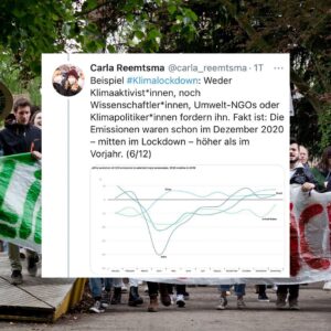 Carla Reemtsma Instagram - Die Klimakrise zu bekämpfen, heißt oft auch, gegen Mythen, falsche Erzählungen und Strohmannargumente kämpfen. Das macht oft müde. Aber in Zeiten, in denen die Klimablockierer den gesellschaftlichen Rückhalt für Klimagerechtigkeit zu spüren bekommen und keine anderen Argumente mehr finden, ist es unverzichtbar. 
Genauso, wie es unverzichtbar ist – gerade in Wahlkampfzeiten – immer und immer wieder, die Forderung nach einer klimagerechten Gesellschaft laut auf die Straßen zu tragen. Kommt dazu ✊