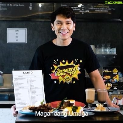 Carlo Aquino - 1.3K Likes - Magandang Umaga! Deserve mong magpahinga ngayong #weekend dahil isang linggo mo na namang ginalingan! 🙌Good job!👏
Samahan mo pa ng paborito mong meal sa #KantoFreestyleBreakfast! We are open 24/7 for dine-in, takeout, and delivery via @GrabFoodPH and @FoodPandaPH.
Tara, kain na! Deserve mo 'to!
Please share this post pang-motivate ng freinds and loved ones mo.
#DeserveMoTo #KantoFreestyle #MagandangUmaga