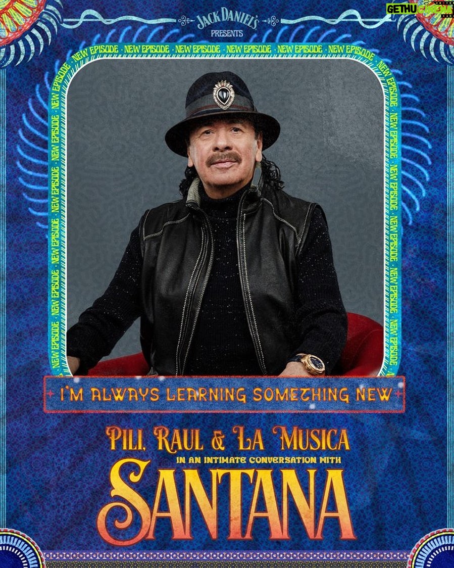 Carlos Santana - 5.6K Likes - Don't miss this interview with
@piliraulandlamusica
from "Woodstock" to "Supernatural", family, spirituality, Blessings and Miracles, touring and more. Now on Spotify https://open.spotify.com/episode/1mkQvkAoi1TsndRDFQgMkO?si=f819d50e89cc48a4