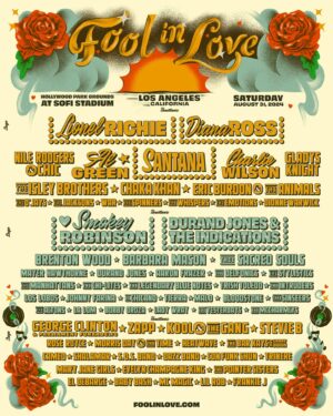 Carlos Santana Instagram - Just announced - Santana will be at the 
@foolinlovefest at Hollywood Park Grounds 8/31.  Visit https://foolinlove.com for more info. Register now for Presale that starts Friday, February 16th at 10 AM PT.