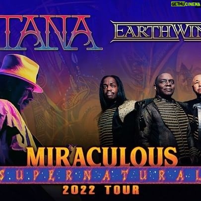 Carlos Santana - 13.1K Likes - “It’s a Blessing to be a Blessing. We want to inject people with hope and courage. Something the world needs now.”
“Earth Wind and Fire is a phenomena.”
Carlos Santana
“Usually I don’t get too excited about nothing. But I’m actually excited. It’s going to be a lot of fun. Can’t wait to hear Carlos and company”
Philip Bailey
Santana Miraculous Tour 2022 with @earthwindandfire
visit https://tour.santana.com/ for more information