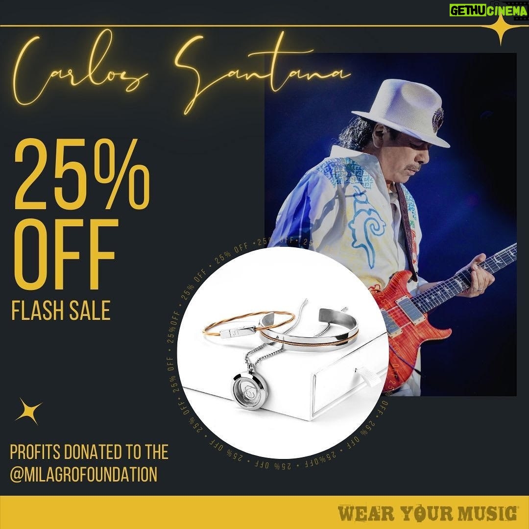 Carlos Santana - 2.8K Likes - Today only save 25% on all guitar string memorabilia made from strings used and donated by Carlos Santana. Profits to @milagrofoundation. Only available at @wearyourmusic: https://bit.ly/3NkdJ1L