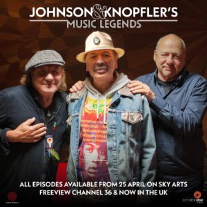 Carlos Santana Instagram - Johnson & Knopfler’s Music Legends airs in the UK on Sky Arts, Freeview & NOW starting April 25
#Johnsonandknopflersmusiclegends
#SkyArts