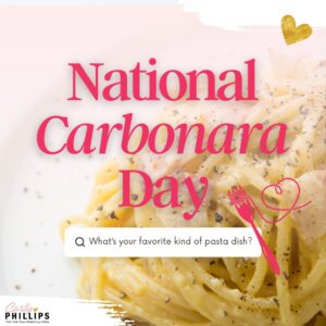 Carly Phillips Instagram - 𝐈𝐭'𝐬 𝐍𝐚𝐭𝐢𝐨𝐧𝐚𝐥 𝐂𝐚𝐫𝐛𝐨𝐧𝐚𝐫𝐚 𝐃𝐚𝐲! 🍝

To celebrate I'd like to know... 🤔💭
𝗪𝗵𝗮𝘁'𝘀 𝘆𝗼𝘂𝗿 𝗳𝗮𝘃𝗼𝗿𝗶𝘁𝗲 𝗸𝗶𝗻𝗱 𝗼𝗳 𝗽𝗮𝘀𝘁𝗮 𝗱𝗶𝘀𝗵?

Let me know yours in the comments!

#carlyphillips #romance #romancebooks #romancereaders #romancerecs #bookish #bookworm #booklover #bookaddict #bookstagram