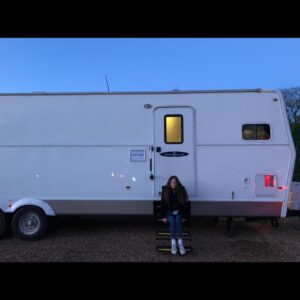 Carmel Laniado Instagram - Throwback to when I first saw my trailer on #dolittle on my first day!!! ❤️
