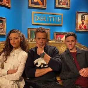 Carmel Laniado Instagram - It doesn’t get much better than this!! @robertdowneyjr @harrycollettactor @dolittlemovie 🙈❤️🤩