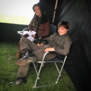 Carmel Laniado Instagram - Can’t wait for you guys to watch the second episode of #achristmascarol on @bbcone tonight at 9pm!!! @billybarrattofficial 🎄You won’t be seeing any of these smiles on us in this episode🤔🤫😈