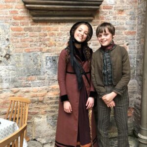Carmel Laniado Instagram - Don’t forget to watch #AChristmasCarol tonight at 9pm in @bbcone . @billybarrattofficial and I appear in the second episode tomorrow!!Get ready for one spooky ep tonight👻😈