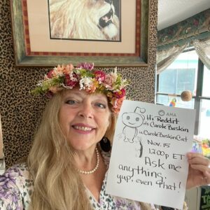 Carole Baskin Instagram - Have a question about me or my new @discoveryplus docu-series #CaroleBaskinsCageFight? Come join my Reddit AMA starting at noon ET! Click here: https://redd.it/qukmkg
