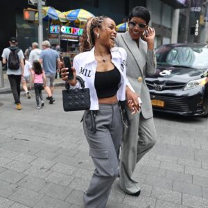 Caroline Chikezie Instagram - This is so us babe @toyofficial 🤣❤️

On our way to see the @ghoststarz billboard in Times Square #powerghost

📸 @freshmadeit