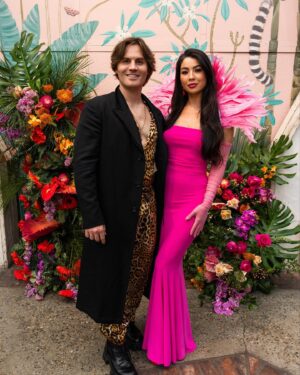 Caroline Kwan Instagram - the Gala for Good was so good that we raised over 250k  for the rainforest ✨🦩🐆🐒🐍🦍

Thank you to @qtcinderella and @maya_higa for throwing a tremendous event! 💗
📸: @oreeeo