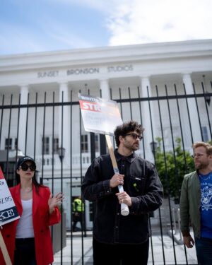 Caroline Kwan Instagram - Wanna get your 10,000 steps in   fight back against corporate greed? Join a WGA picket line! 

https://www.wgacontract2023.org/strike/picket-schedules-and-locations 

📸: @jeremotographs