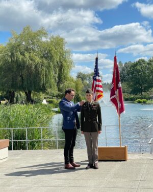 Carrie Wampler Instagram - Washington for 48 hours to: 
- Witness our girl @staybrooke getting promoted to Captain🇺🇸
- Hit up a National park 🏞️ 
- Devour milk   cookies 🍪 
- Drink lots of coffee🤎

So proud of you, Staley!!